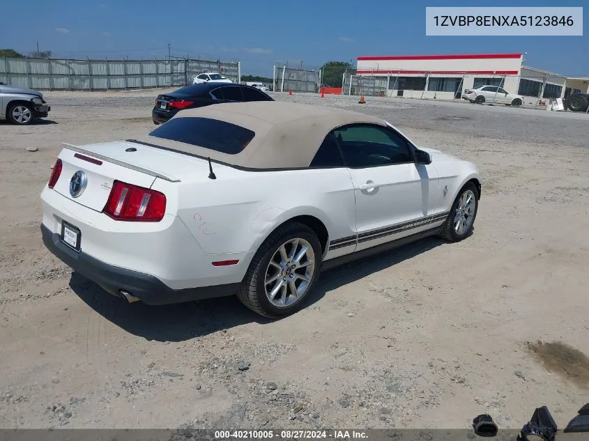 2010 Ford Mustang V6/V6 Premium VIN: 1ZVBP8ENXA5123846 Lot: 40210005