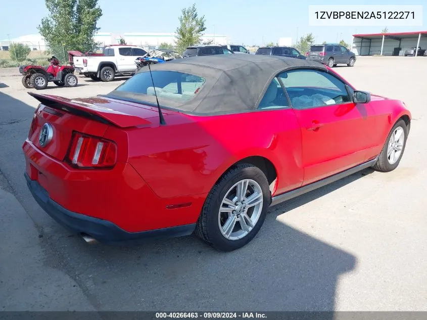 2010 Ford Mustang V6/V6 Premium VIN: 1ZVBP8EN2A5122271 Lot: 40266463