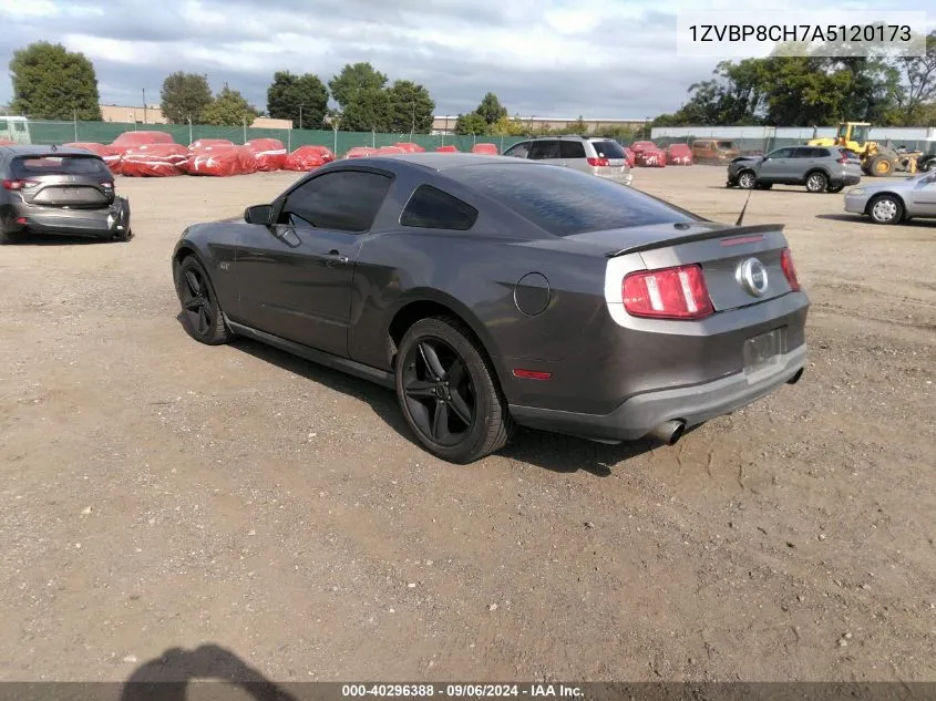 1ZVBP8CH7A5120173 2010 Ford Mustang Gt/Gt Premium