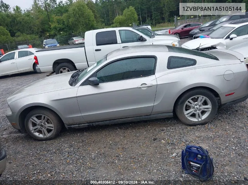 2010 Ford Mustang V6/V6 Premium VIN: 1ZVBP8AN1A5105144 Lot: 40306412