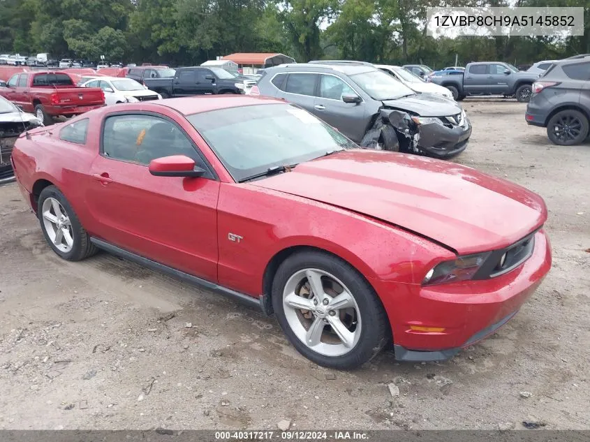 2010 Ford Mustang Gt VIN: 1ZVBP8CH9A5145852 Lot: 40317217