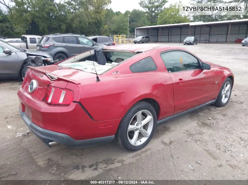 2010 Ford Mustang Gt VIN: 1ZVBP8CH9A5145852 Lot: 40317217