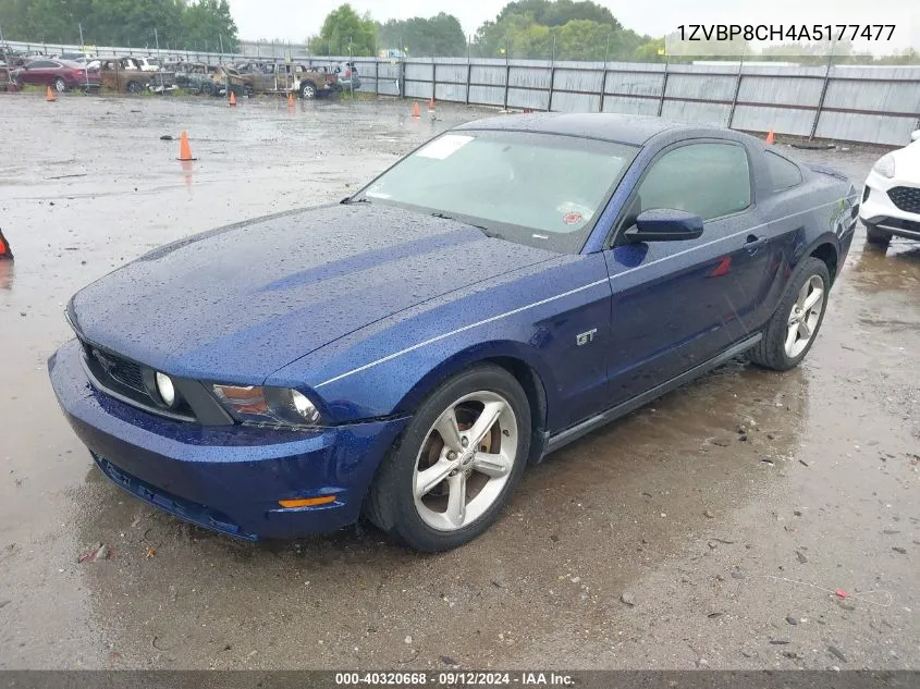 2010 Ford Mustang Gt/Gt Premium VIN: 1ZVBP8CH4A5177477 Lot: 40320668