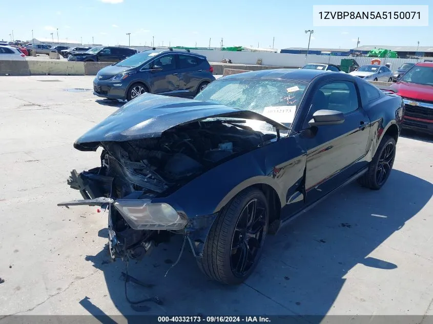 2010 Ford Mustang VIN: 1ZVBP8AN5A5150071 Lot: 40332173