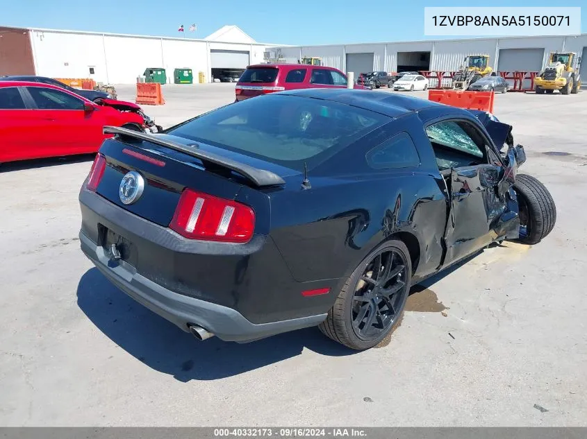 2010 Ford Mustang VIN: 1ZVBP8AN5A5150071 Lot: 40332173