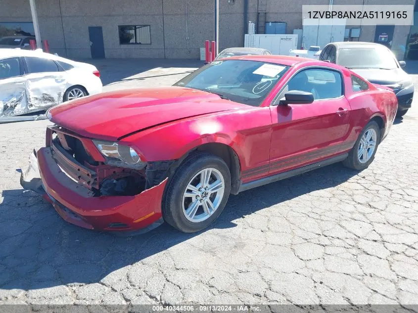 2010 Ford Mustang V6/V6 Premium VIN: 1ZVBP8AN2A5119165 Lot: 40344506