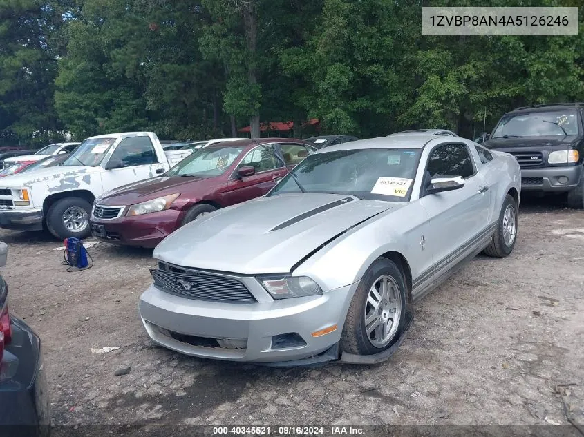 2010 Ford Mustang V6 Premium VIN: 1ZVBP8AN4A5126246 Lot: 40345521