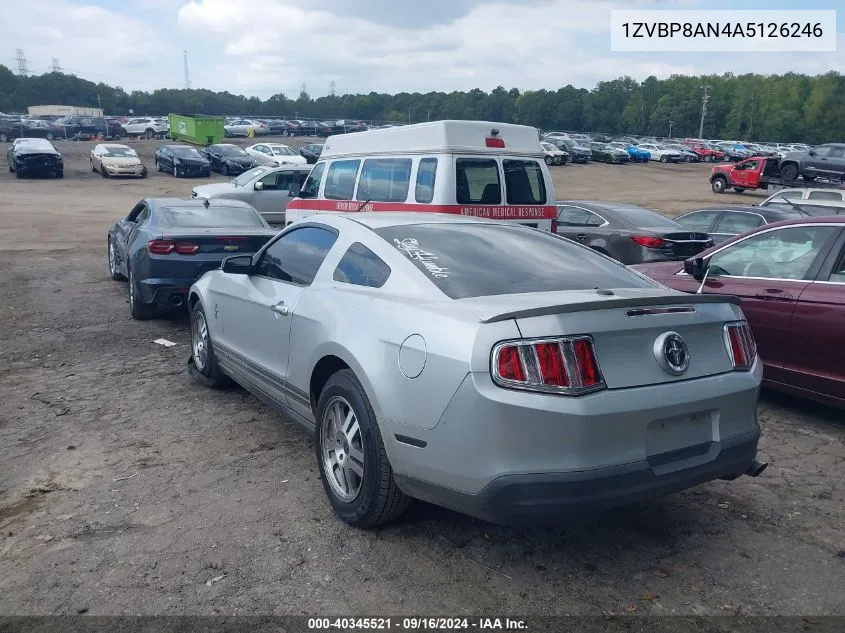 2010 Ford Mustang V6 Premium VIN: 1ZVBP8AN4A5126246 Lot: 40345521