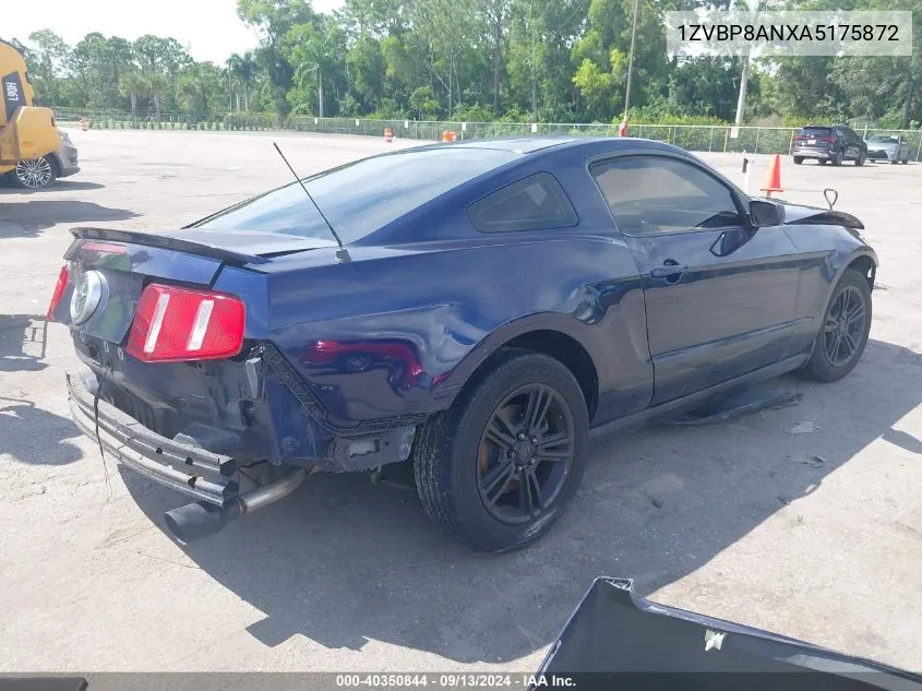 2010 Ford Mustang V6/V6 Premium VIN: 1ZVBP8ANXA5175872 Lot: 40350844