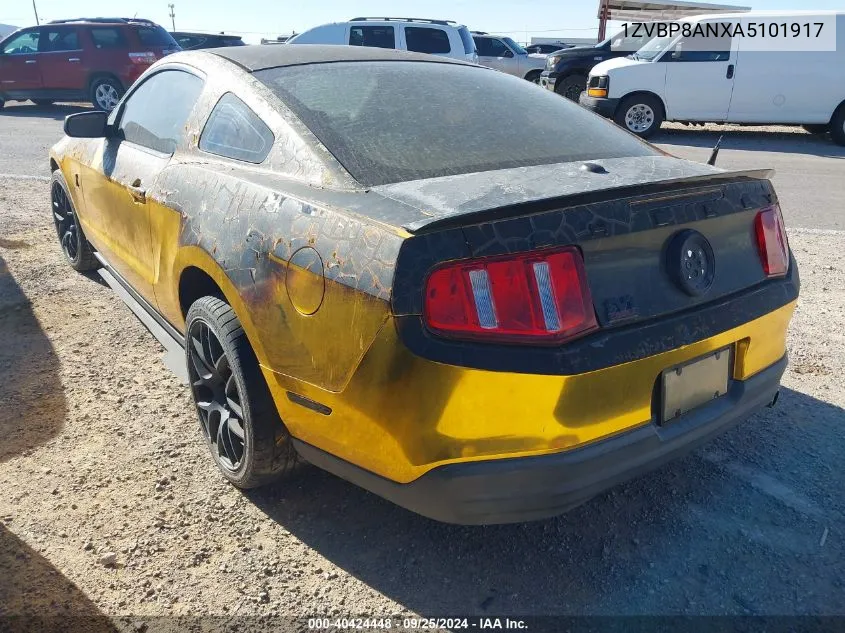 2010 Ford Mustang V6/V6 Premium VIN: 1ZVBP8ANXA5101917 Lot: 40424448