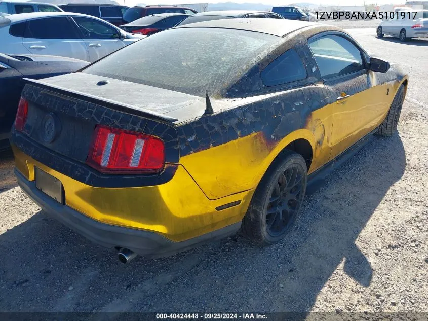 2010 Ford Mustang V6/V6 Premium VIN: 1ZVBP8ANXA5101917 Lot: 40424448