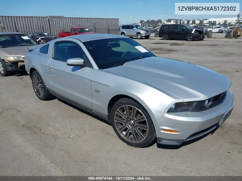 1ZVBP8CHXA5172302 2010 Ford Mustang Gt