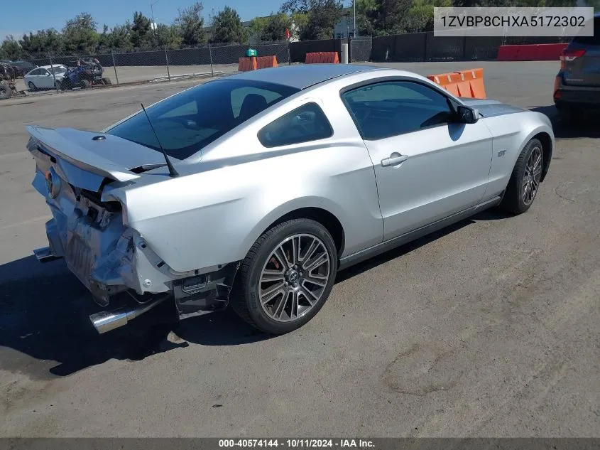 2010 Ford Mustang Gt VIN: 1ZVBP8CHXA5172302 Lot: 40574144