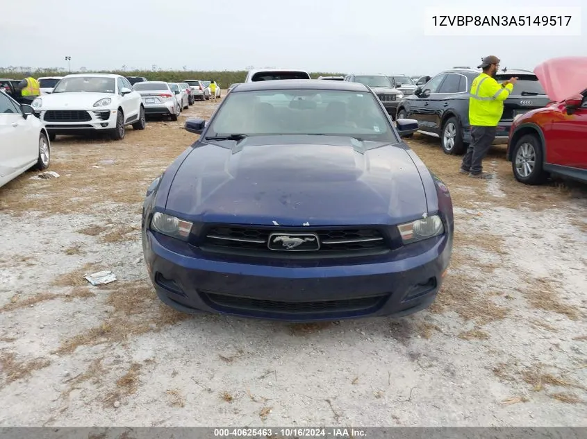 2010 Ford Mustang V6/V6 Premium VIN: 1ZVBP8AN3A5149517 Lot: 40625463