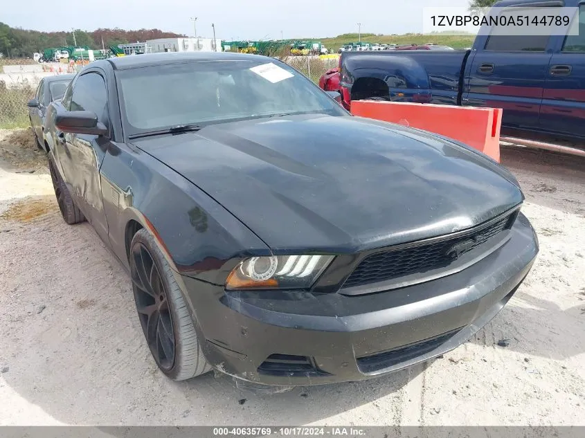 2010 Ford Mustang V6/V6 Premium VIN: 1ZVBP8AN0A5144789 Lot: 40635769