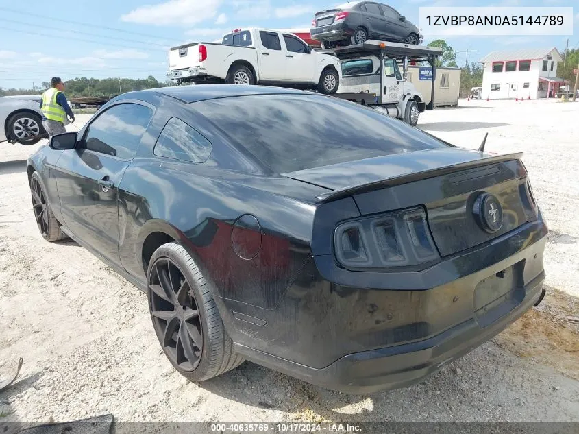 2010 Ford Mustang V6/V6 Premium VIN: 1ZVBP8AN0A5144789 Lot: 40635769