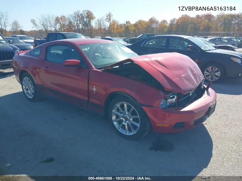 2010 Ford Mustang V6/V6 Premium VIN: 1ZVBP8AN6A5163184 Lot: 40661088