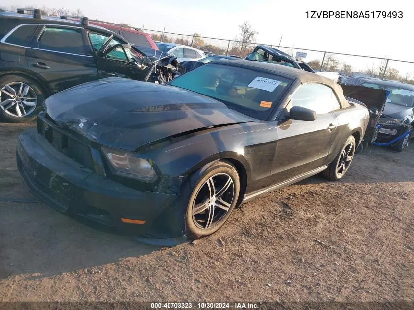 2010 Ford Mustang V6/V6 Premium VIN: 1ZVBP8EN8A5179493 Lot: 40703323