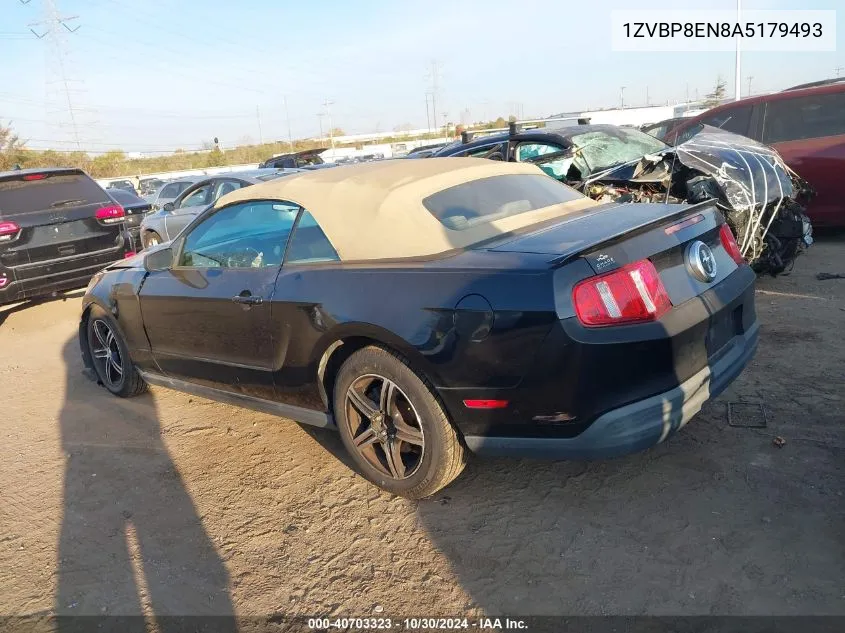 2010 Ford Mustang V6/V6 Premium VIN: 1ZVBP8EN8A5179493 Lot: 40703323