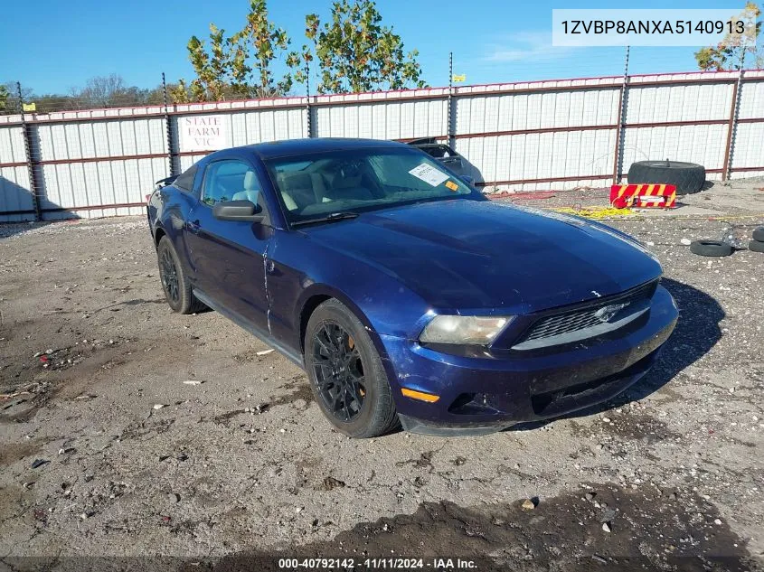 2010 Ford Mustang V6 VIN: 1ZVBP8ANXA5140913 Lot: 40792142