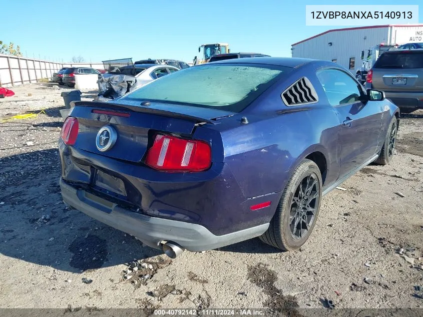 2010 Ford Mustang V6 VIN: 1ZVBP8ANXA5140913 Lot: 40792142