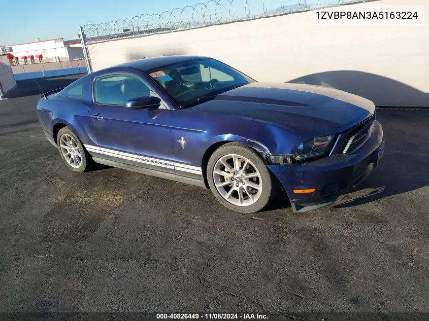 2010 Ford Mustang V6/V6 Premium VIN: 1ZVBP8AN3A5163224 Lot: 40826449