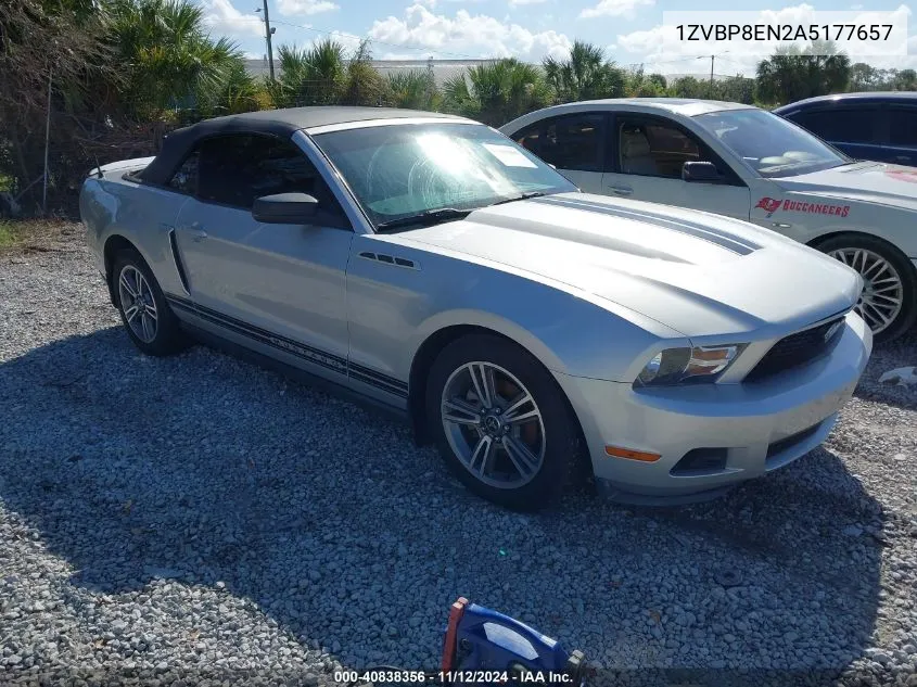 2010 Ford Mustang V6/V6 Premium VIN: 1ZVBP8EN2A5177657 Lot: 40838356