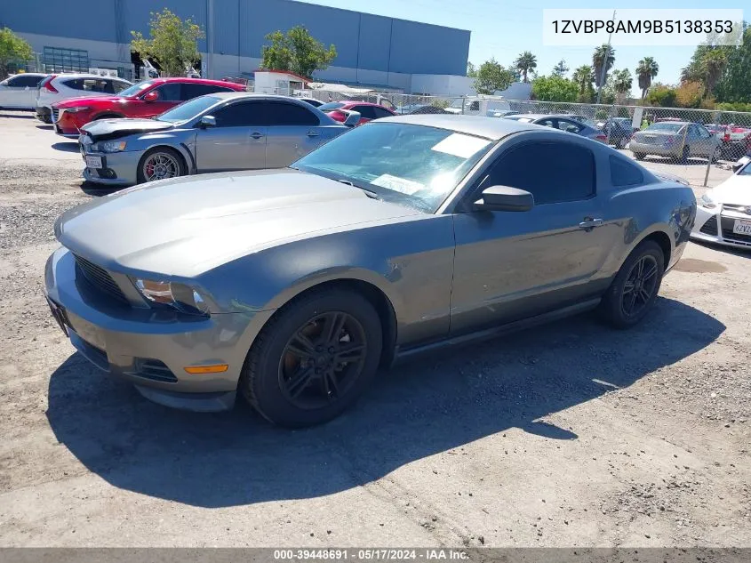 2011 Ford Mustang V6 VIN: 1ZVBP8AM9B5138353 Lot: 39448691