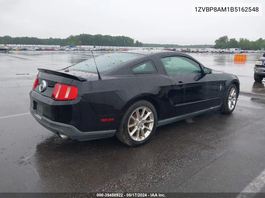 2011 Ford Mustang V6 Premium VIN: 1ZVBP8AM1B5162548 Lot: 39450922