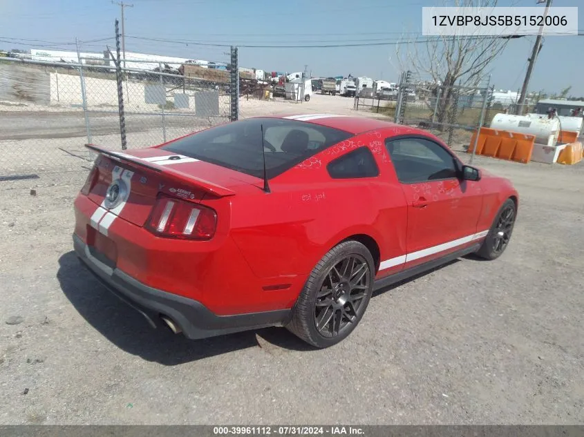 1ZVBP8JS5B5152006 2011 Ford Shelby Gt500