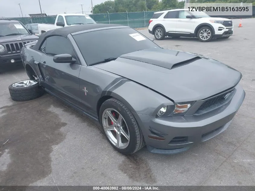 2011 Ford Mustang V6 VIN: 1ZVBP8EM1B5163595 Lot: 40063982