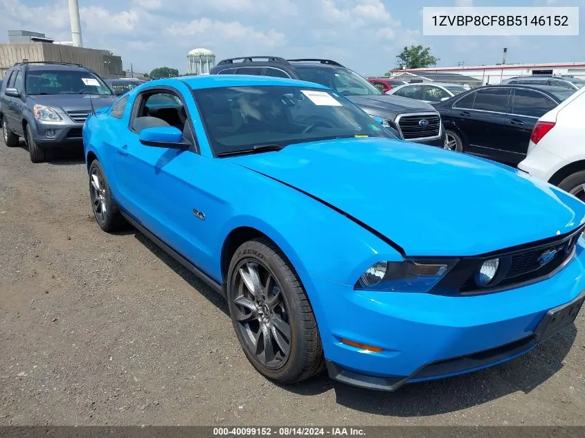 1ZVBP8CF8B5146152 2011 Ford Mustang Gt