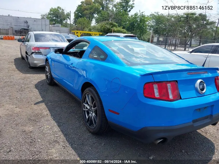 2011 Ford Mustang Gt VIN: 1ZVBP8CF8B5146152 Lot: 40099152