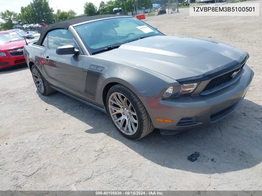 1ZVBP8EM3B5100501 2011 Ford Mustang V6 Premium