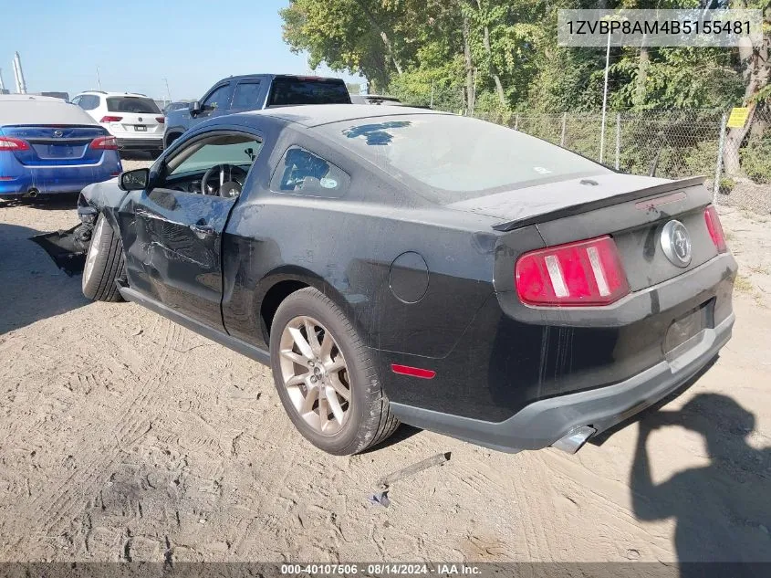 1ZVBP8AM4B5155481 2011 Ford Mustang