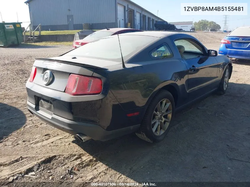 1ZVBP8AM4B5155481 2011 Ford Mustang