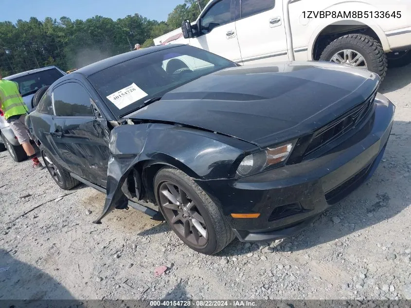 2011 Ford Mustang V6 Premium VIN: 1ZVBP8AM8B5133645 Lot: 40154728