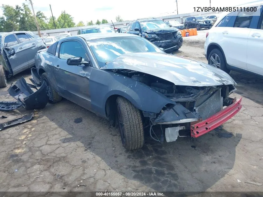 1ZVBP8AM8B5111600 2011 Ford Mustang V6 Premium