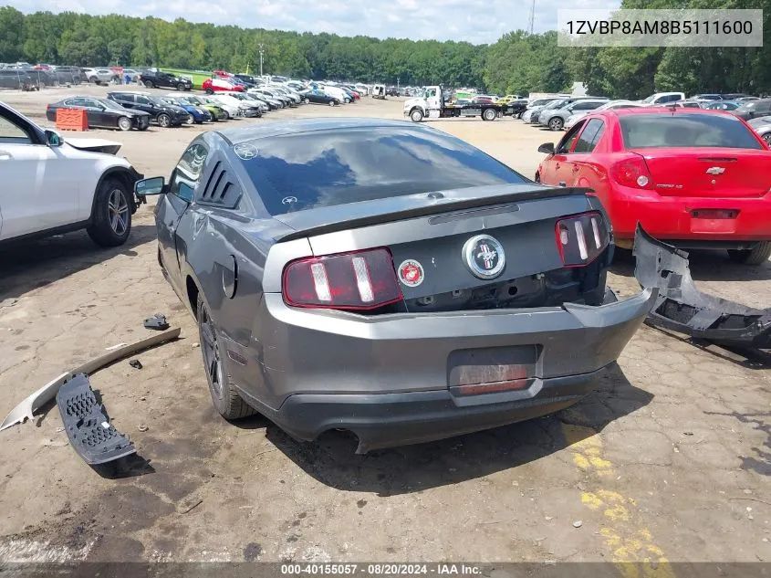 1ZVBP8AM8B5111600 2011 Ford Mustang V6 Premium