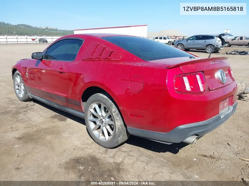 1ZVBP8AM8B5165818 2011 Ford Mustang V6 Premium