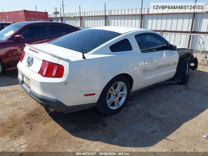 2011 Ford Mustang V6 VIN: 1ZVBP8AM4B5124103 Lot: 40293227