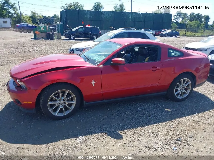 2011 Ford Mustang V6 Premium VIN: 1ZVBP8AM9B5114196 Lot: 40307077