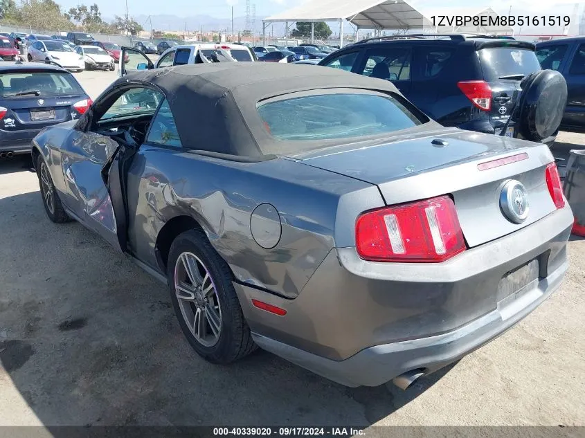 2011 Ford Mustang V6 Premium VIN: 1ZVBP8EM8B5161519 Lot: 40339020