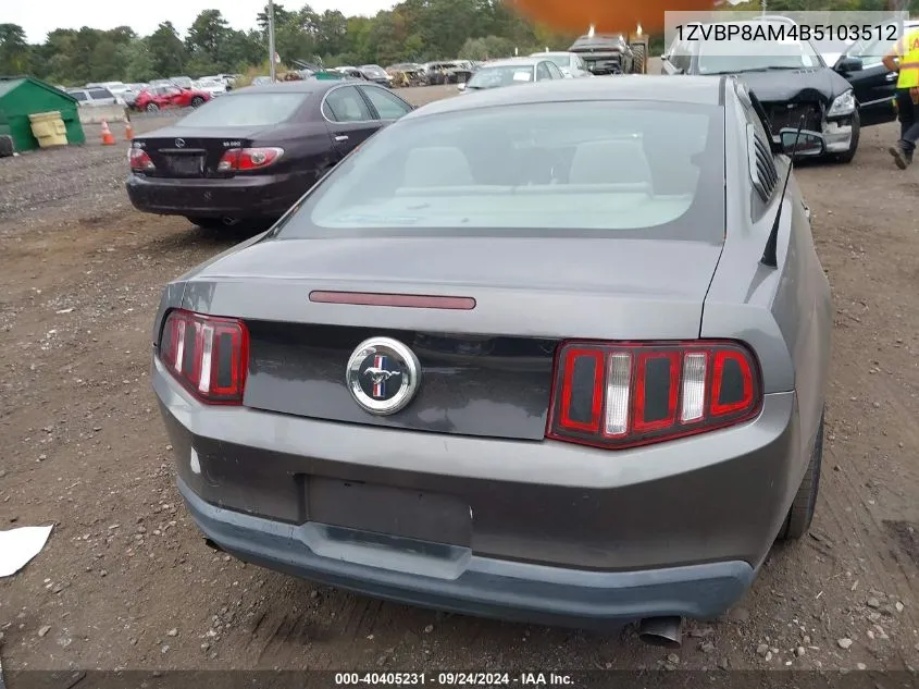 2011 Ford Mustang V6 VIN: 1ZVBP8AM4B5103512 Lot: 40405231