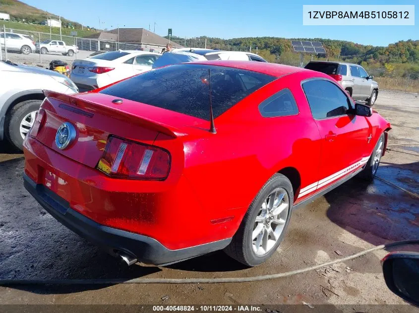 2011 Ford Mustang V6 Premium VIN: 1ZVBP8AM4B5105812 Lot: 40548824