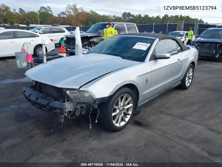 2011 Ford Mustang V6 Premium VIN: 1ZVBP8EM5B5123794 Lot: 40716926