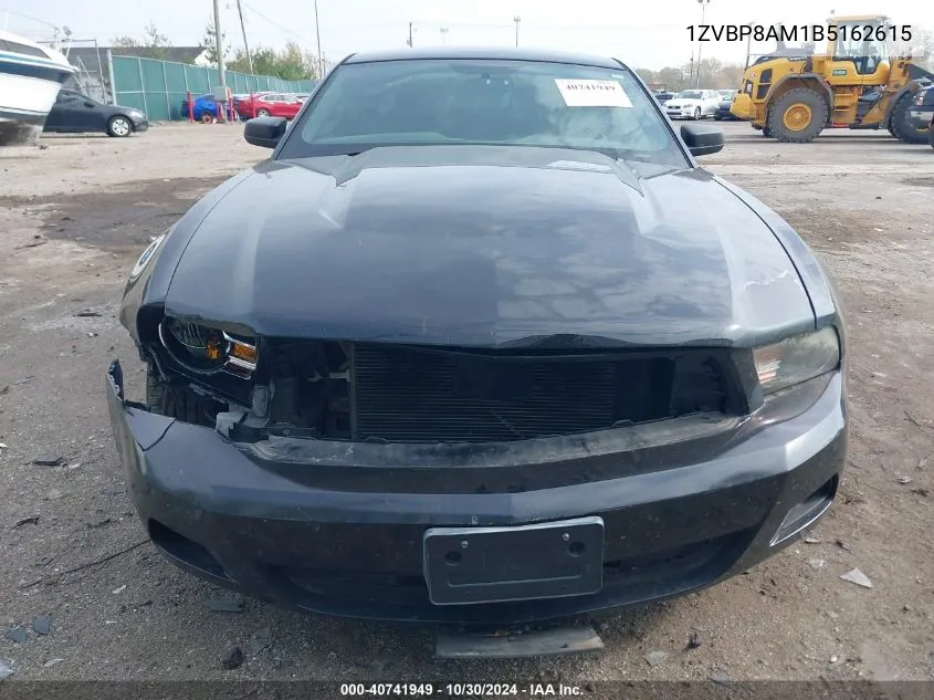 2011 Ford Mustang V6 VIN: 1ZVBP8AM1B5162615 Lot: 40741949