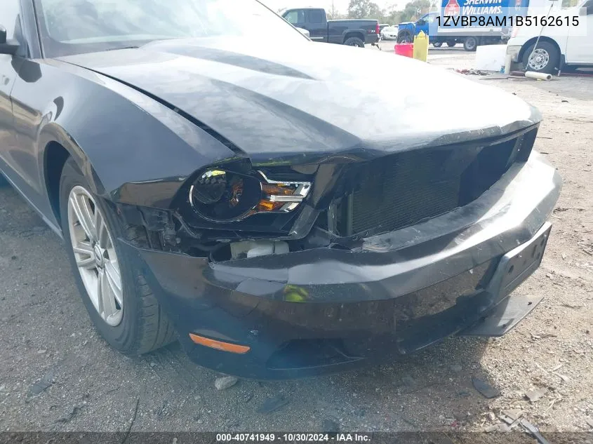 2011 Ford Mustang V6 VIN: 1ZVBP8AM1B5162615 Lot: 40741949