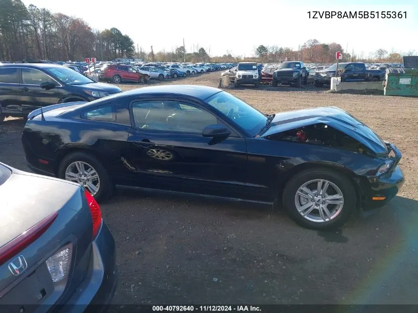 2011 Ford Mustang V6 VIN: 1ZVBP8AM5B5155361 Lot: 40792640