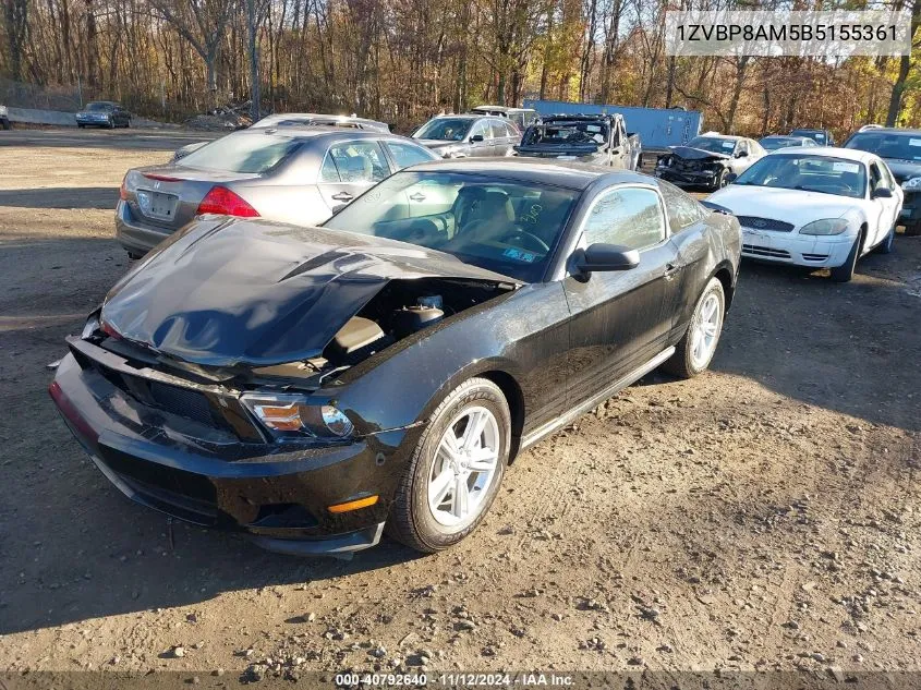 2011 Ford Mustang V6 VIN: 1ZVBP8AM5B5155361 Lot: 40792640